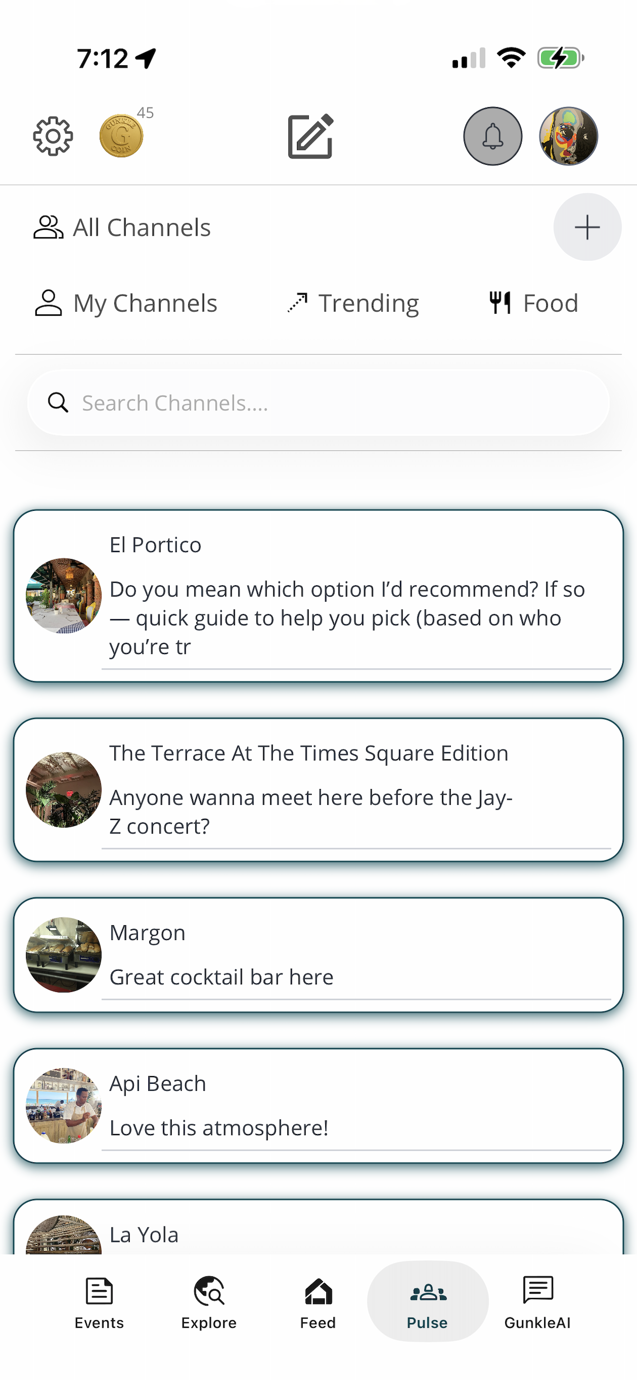 Gunkle app demo screenshot 2